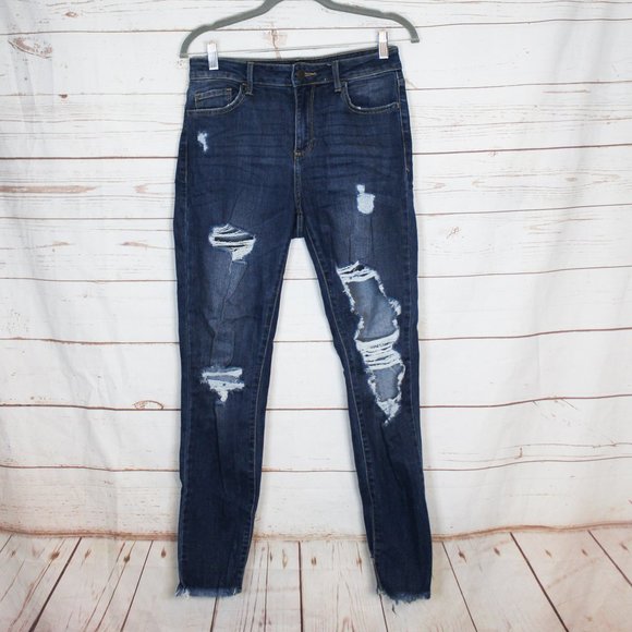 raw edge jeans